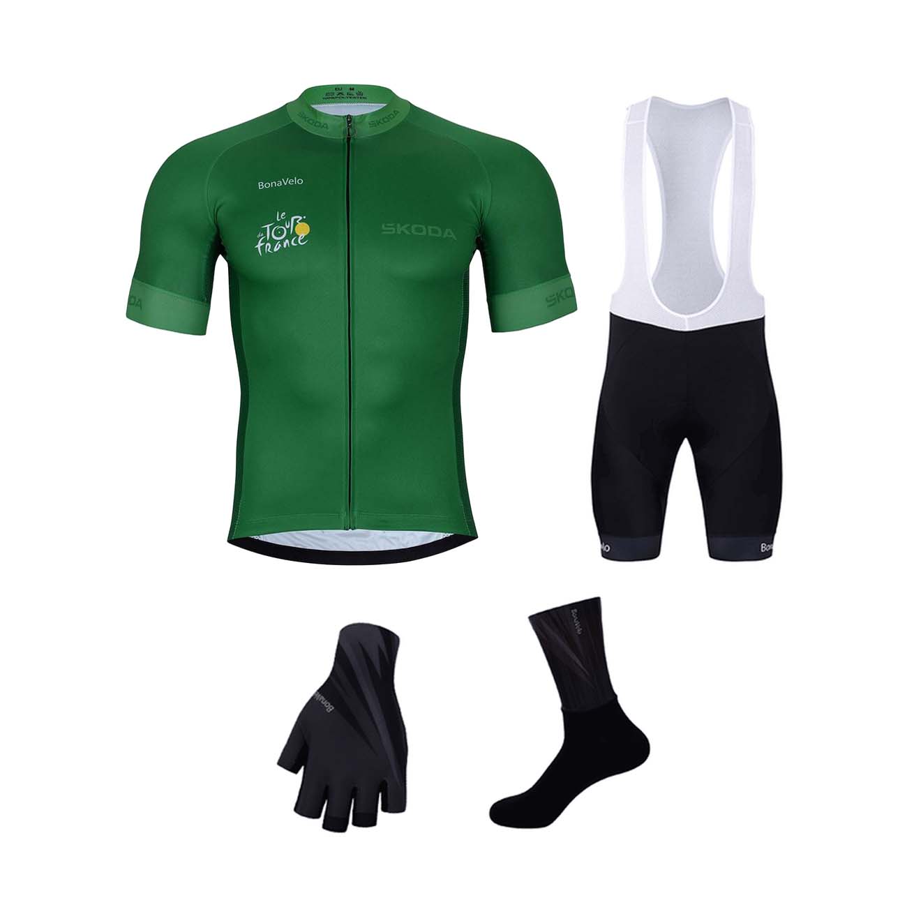 
                BONAVELO Cyklistický mega set - TOUR DE FRANCE 2024 - čierna/zelená
            
