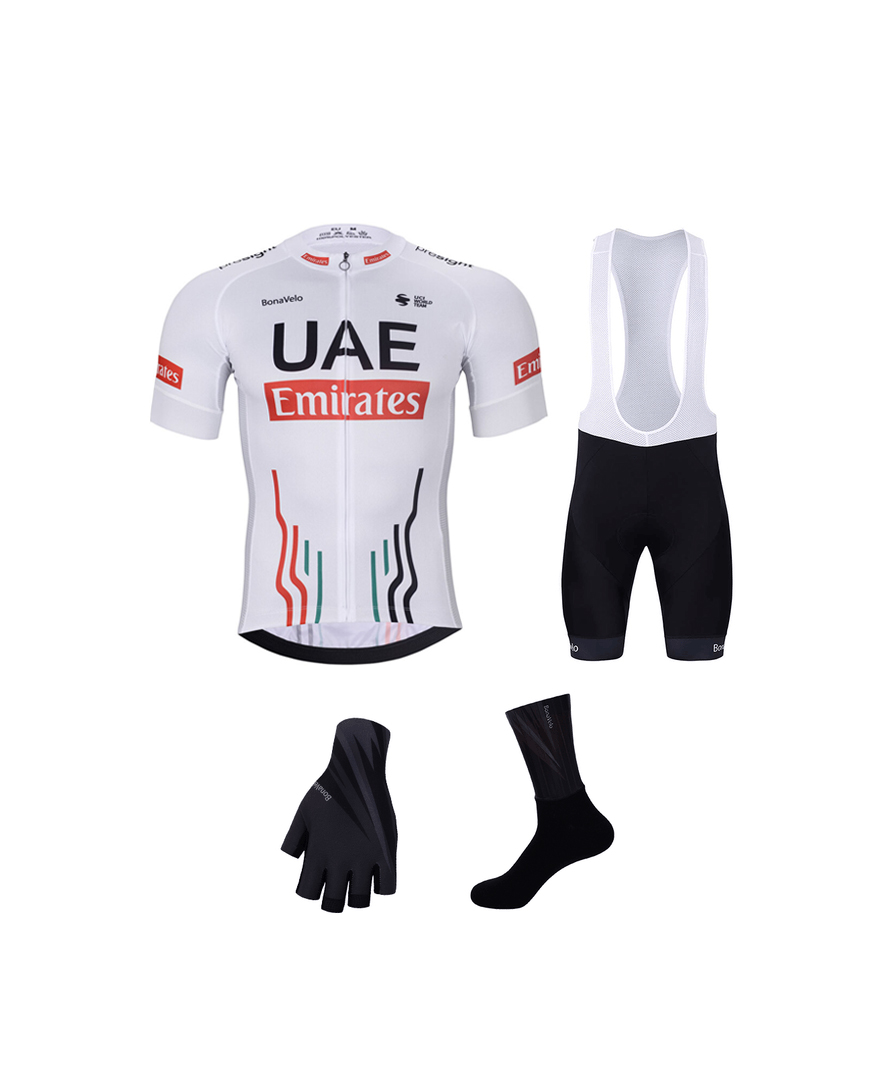 BONAVELO Cyklistický mega set - UAE 2024 - biela/čierna/červená