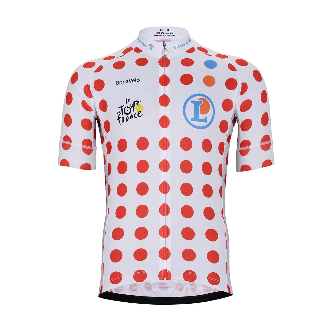 BONAVELO Cyklistický dres s krátkym rukávom - TOUR DE FRANCE 2025 - červená/biela
