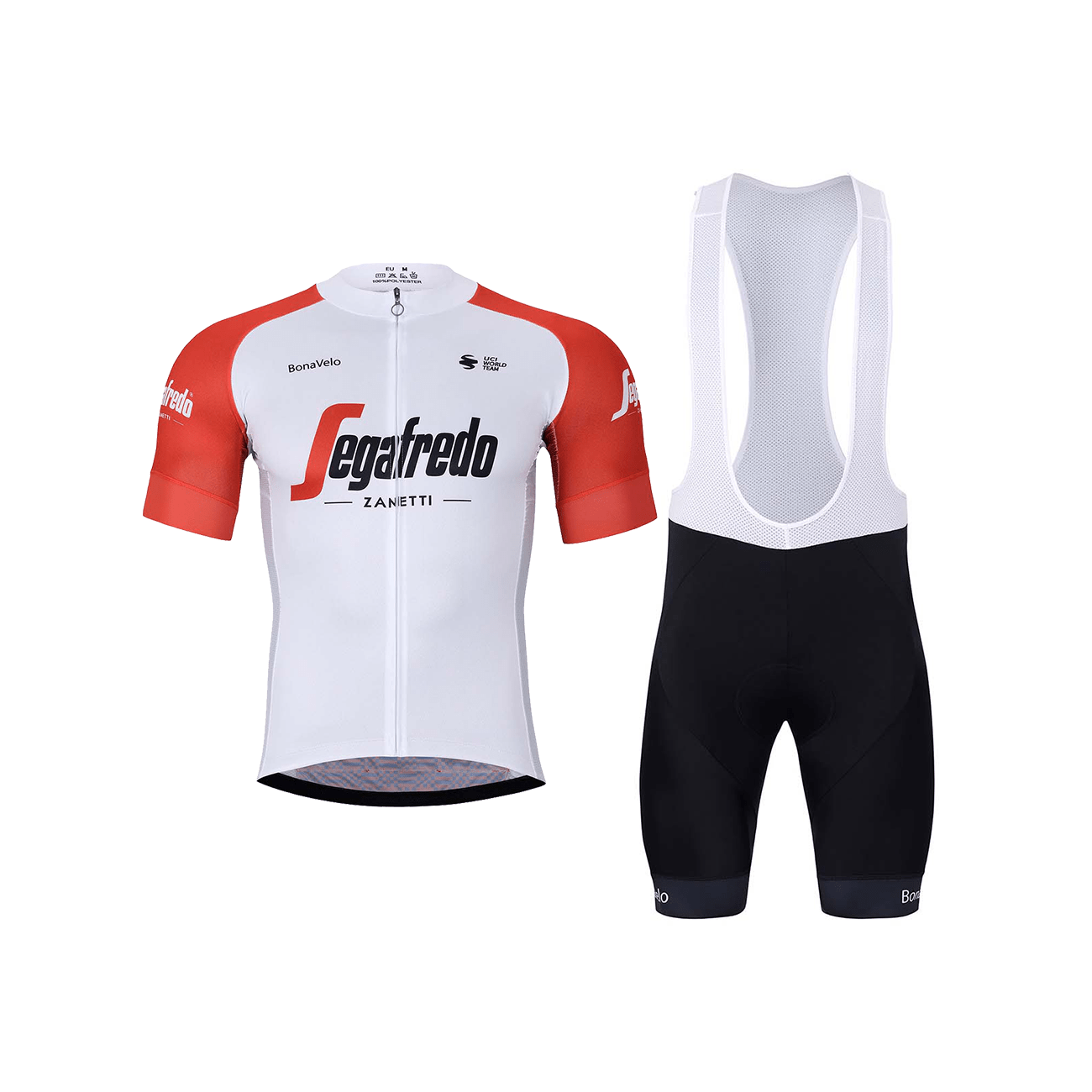 
                BONAVELO Cyklistický krátky dres a krátke nohavice - TREK 2023 - čierna/biela/červená
            
