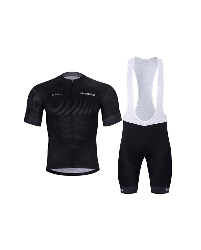 BONAVELO Cyklistický krátky dres a krátke nohavice - GIRO D´ITALIA - čierna