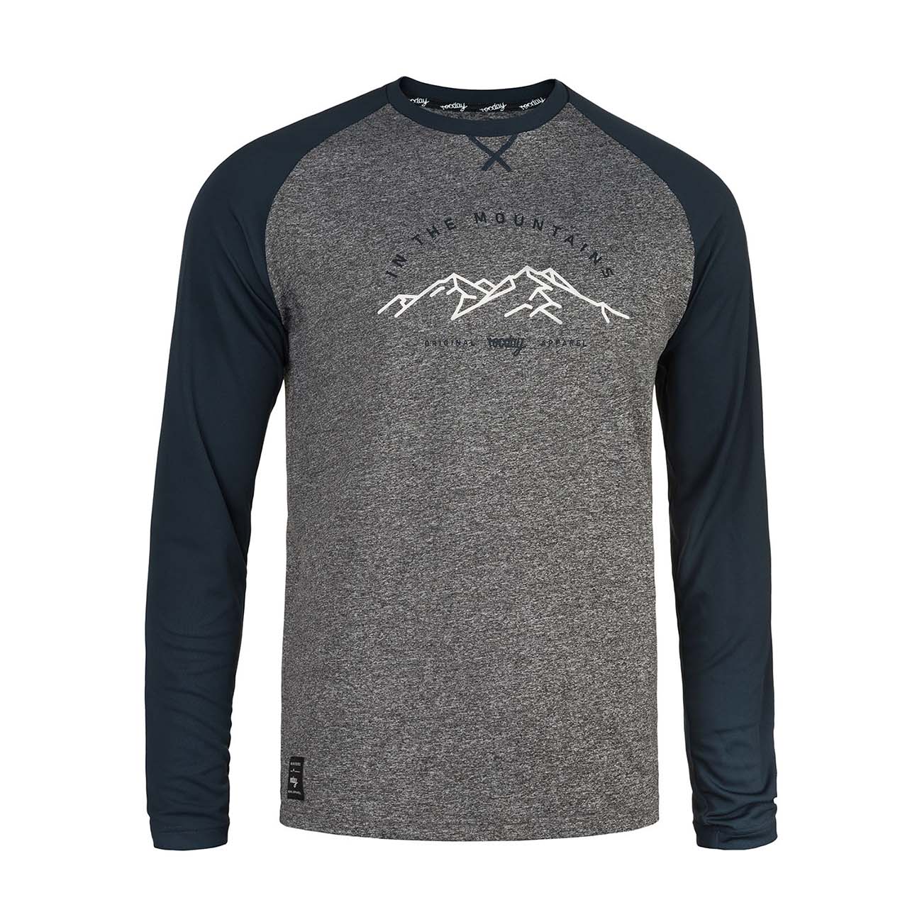 ROCDAY Cyklistický dres s dlhým rukávom letný - MOUNT - modrá/šedá