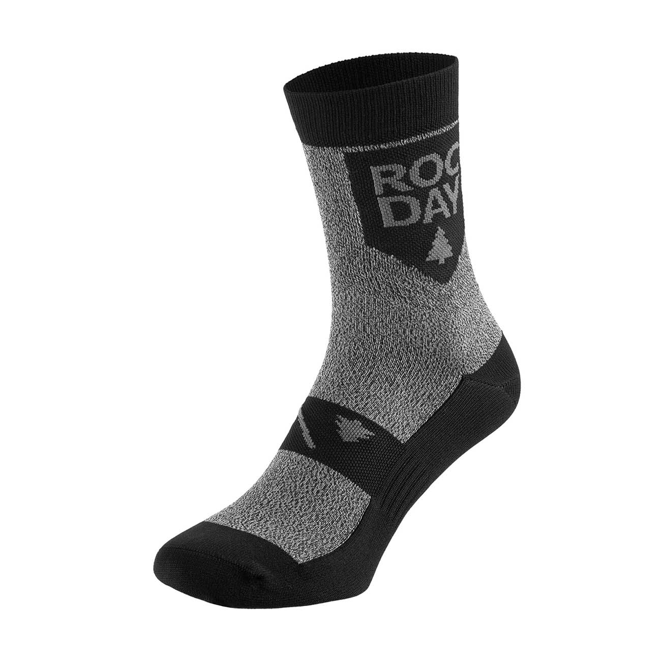 
                ROCDAY Cyklistické ponožky klasické - TIMBER - šedá/čierna
            