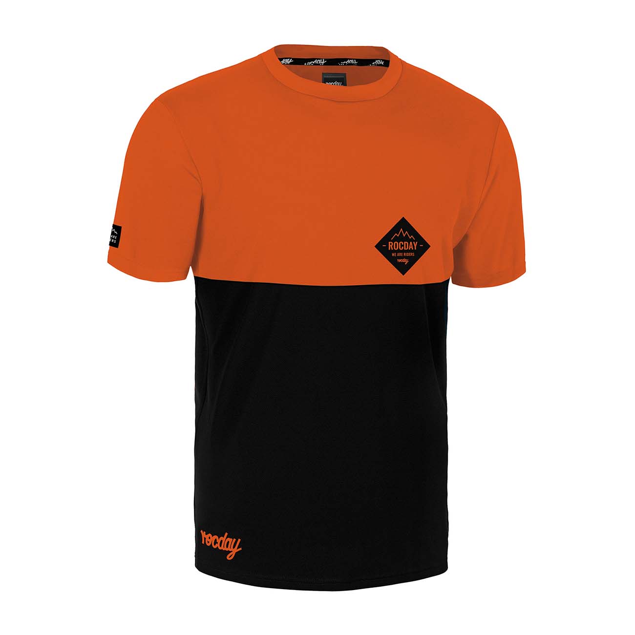 
                ROCDAY Cyklistický dres s krátkym rukávom - DOUBLE - oranžová/čierna 2XL
            