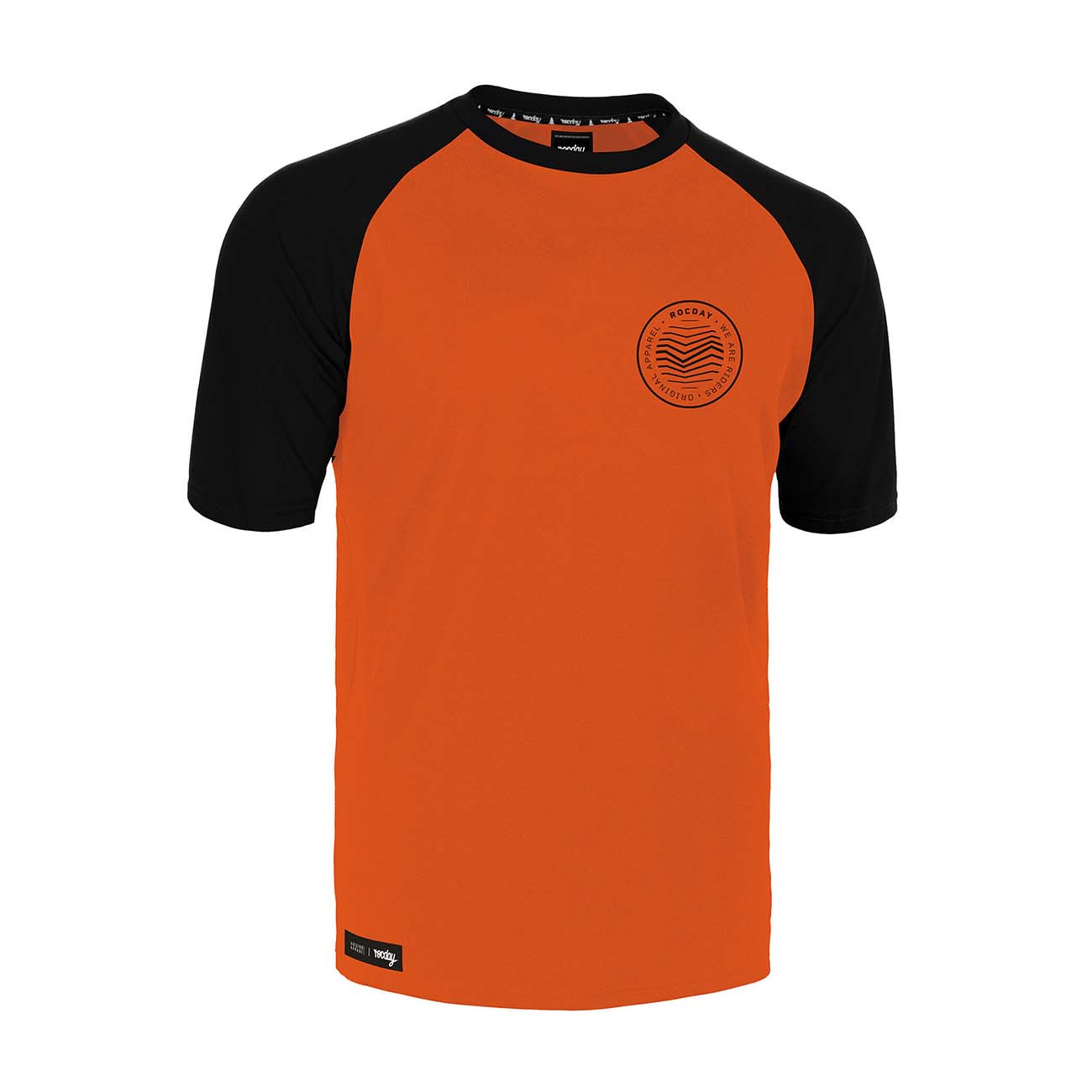 ROCDAY Cyklistický dres s krátkym rukávom - GRAVEL - čierna/oranžová