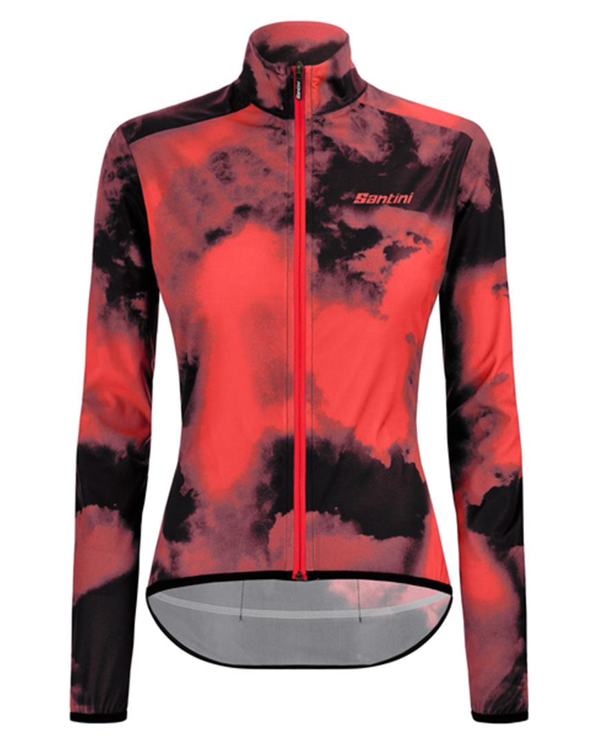 
                SANTINI Cyklistická vetruodolná bunda - NEBULA STORM LADY - ružová/svetlo modrá L
            