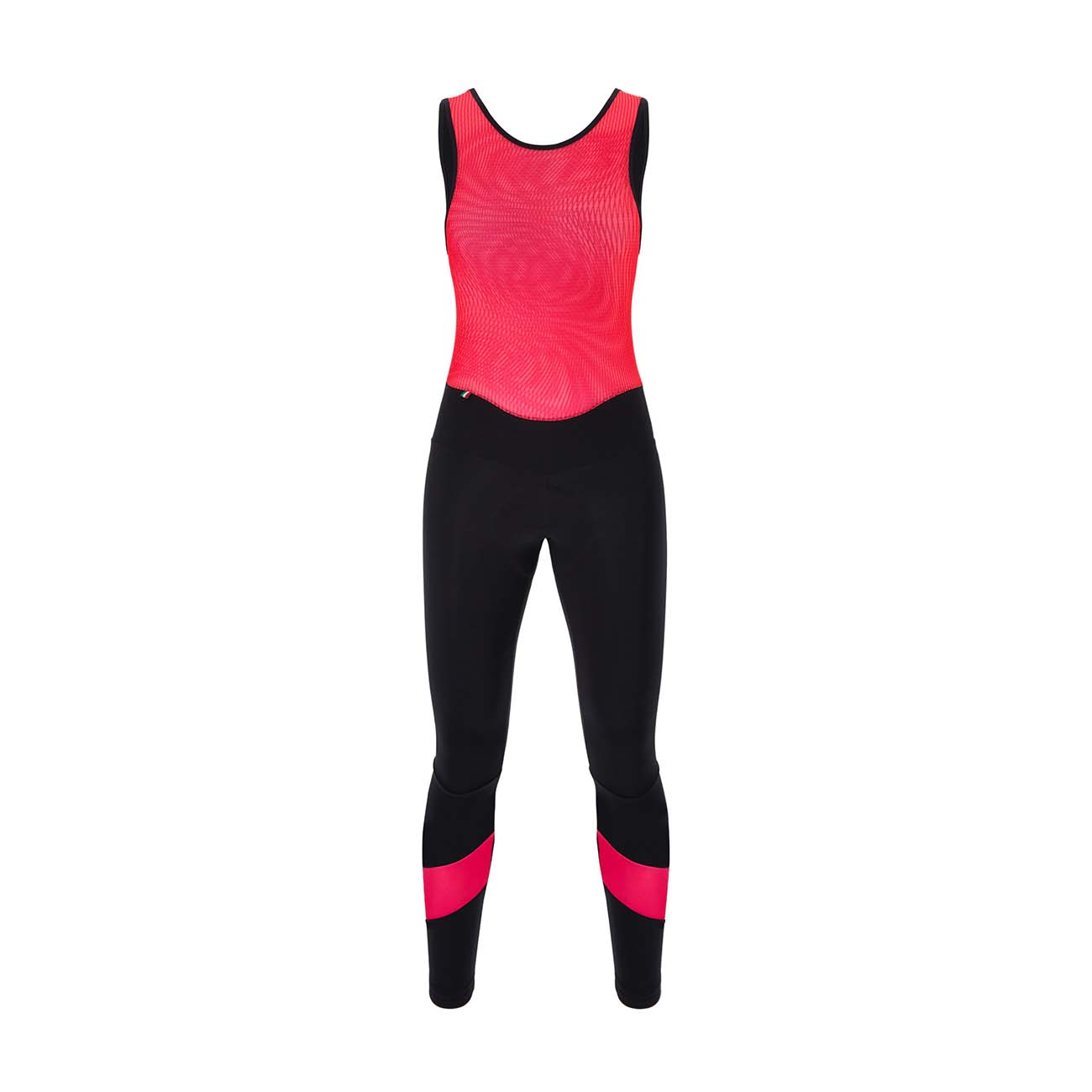 
                SANTINI Cyklistické nohavice dlhé s trakmi - CORAL BENGAL LADY - čierna/ružová XL
            