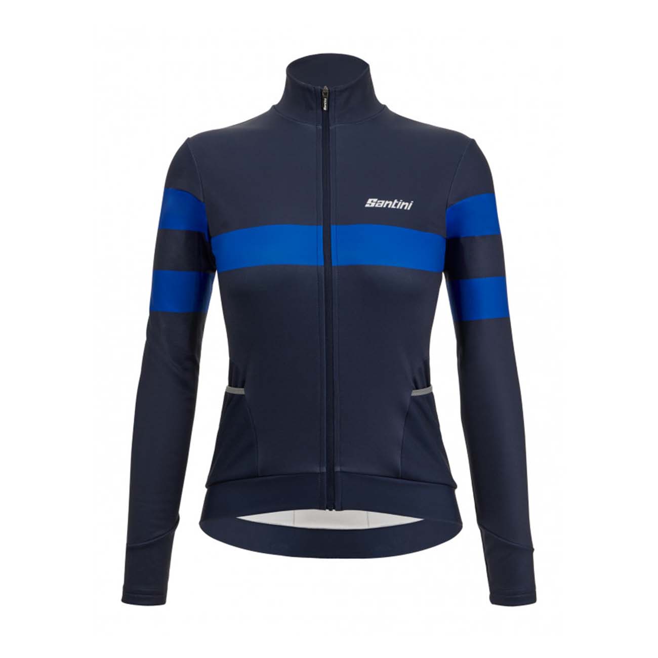 SANTINI Cyklistický dres s dlhým rukávom zimný - CORAL BENGAL LADY - modrá