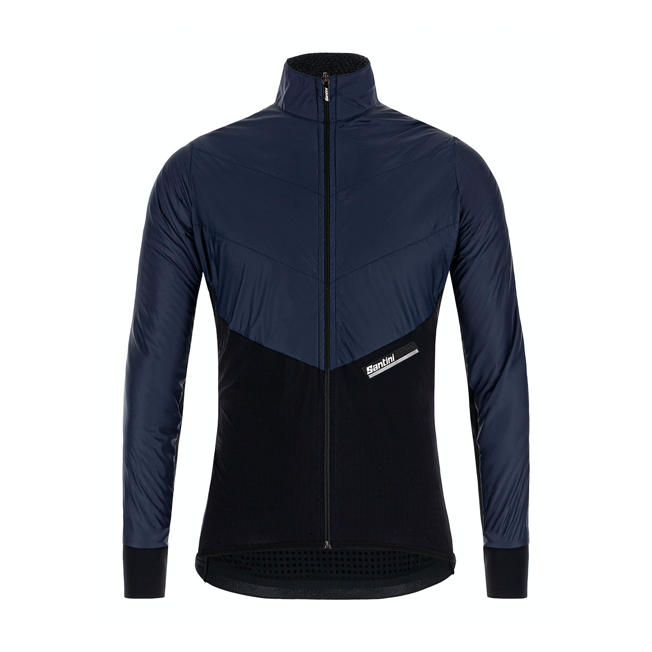 E-shop SANTINI Cyklistická vetruodolná bunda - REDUX VIGOR - modrá/čierna