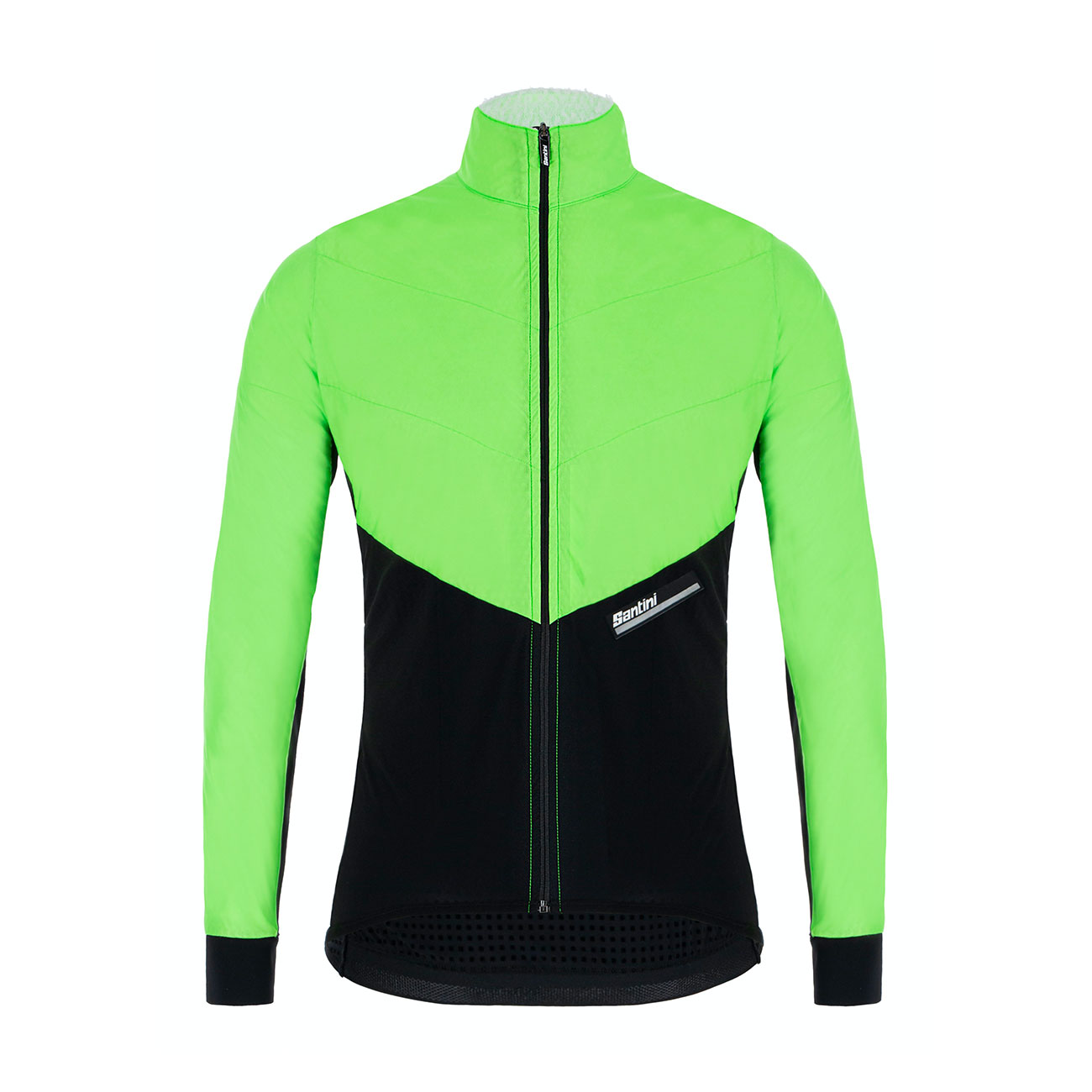 
                SANTINI Cyklistická vetruodolná bunda - REDUX VIGOR - zelená/čierna M
            