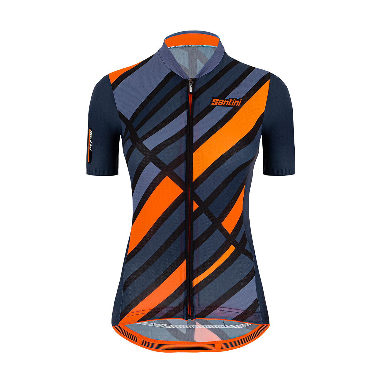 
                SANTINI Cyklistický dres s krátkym rukávom - SLEEK RAGGIO LADY - oranžová/modrá S
            