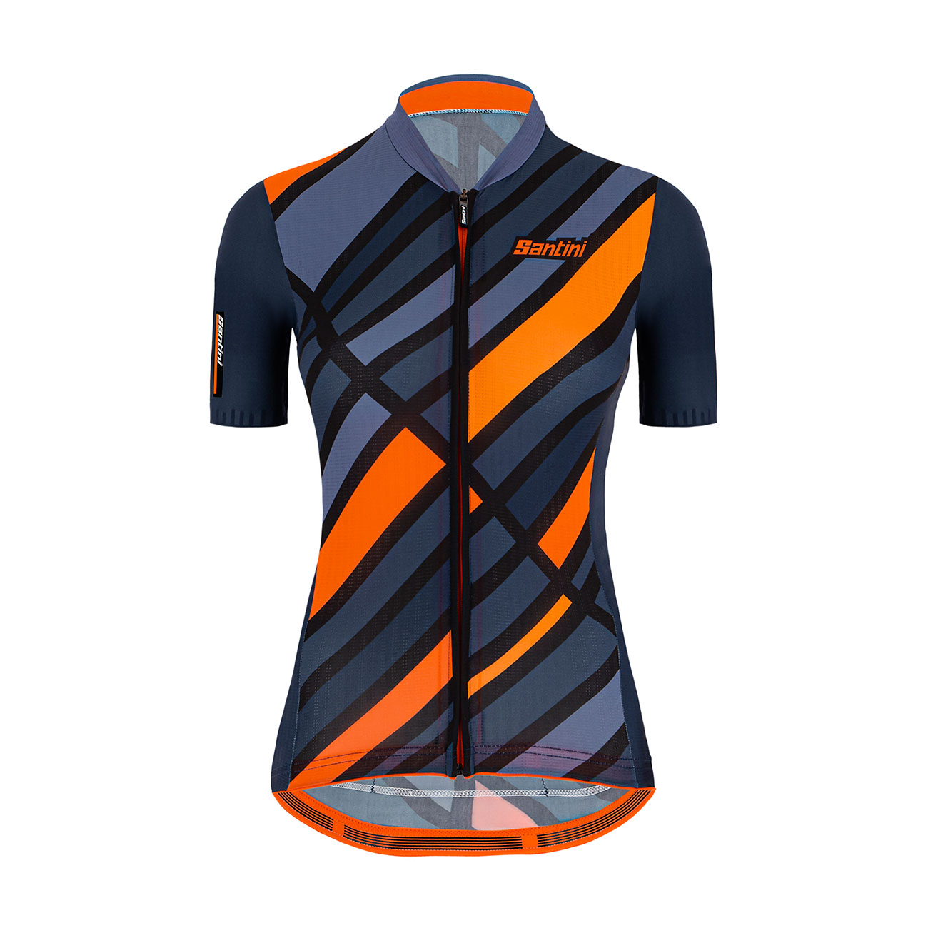 
                SANTINI Cyklistický dres s krátkym rukávom - SLEEK RAGGIO LADY - modrá/oranžová
            