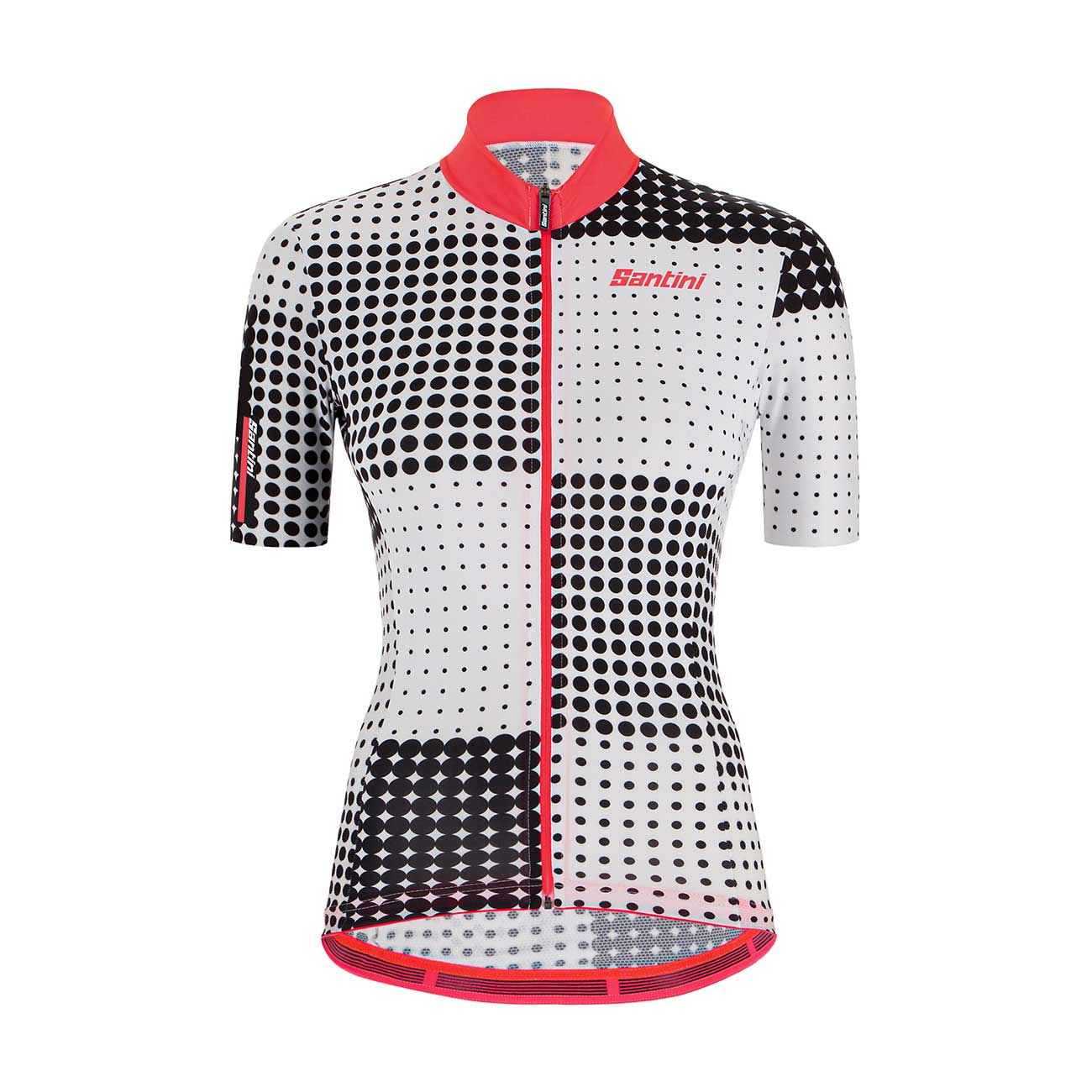 SANTINI Cyklistický dres s krátkym rukávom - TONO SFERA LADY - čierna/biela