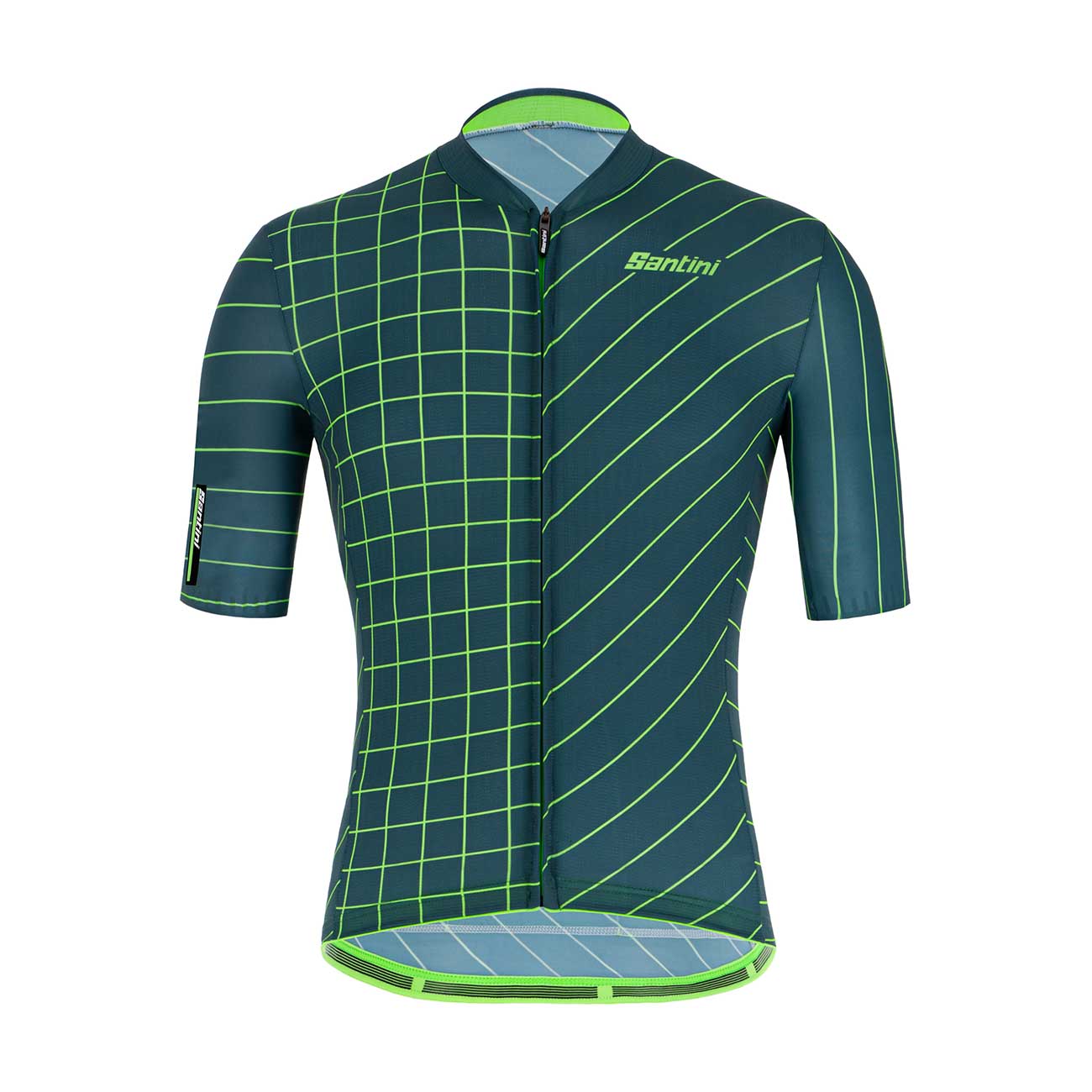
                SANTINI Cyklistický dres s krátkym rukávom - SLEEK DINAMO - modrá/zelená/oranžová L
            