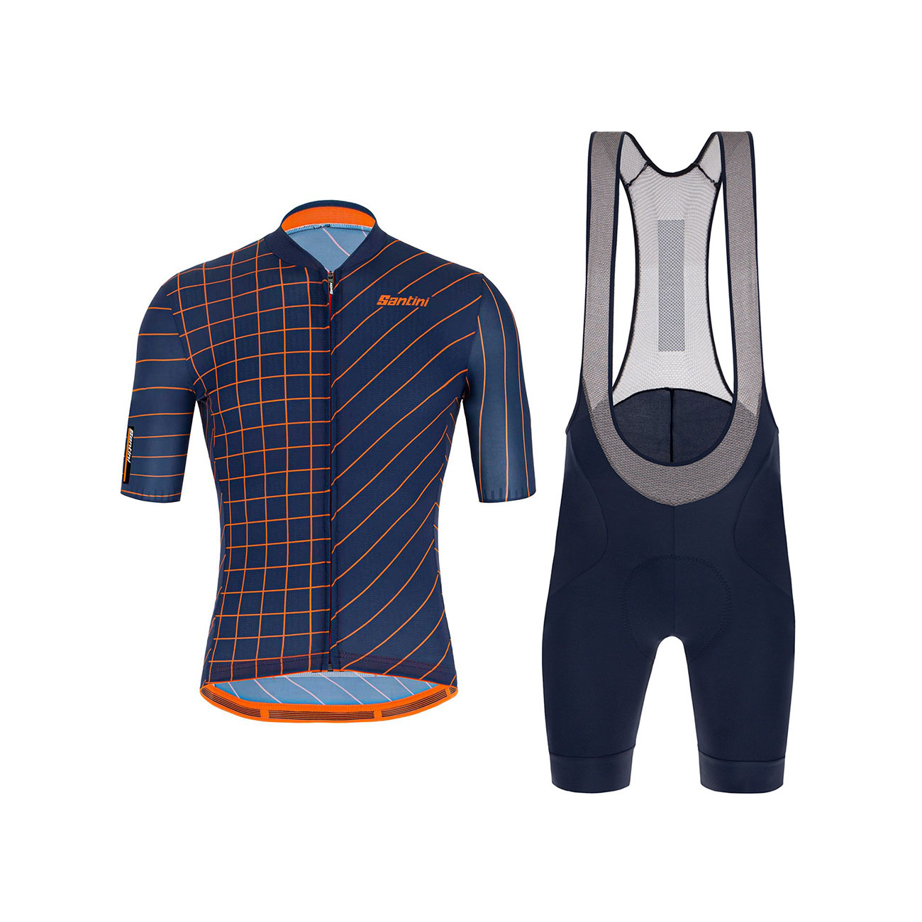 
                SANTINI Cyklistický krátky dres a krátke nohavice - SLEEK DINAMO - modrá
            