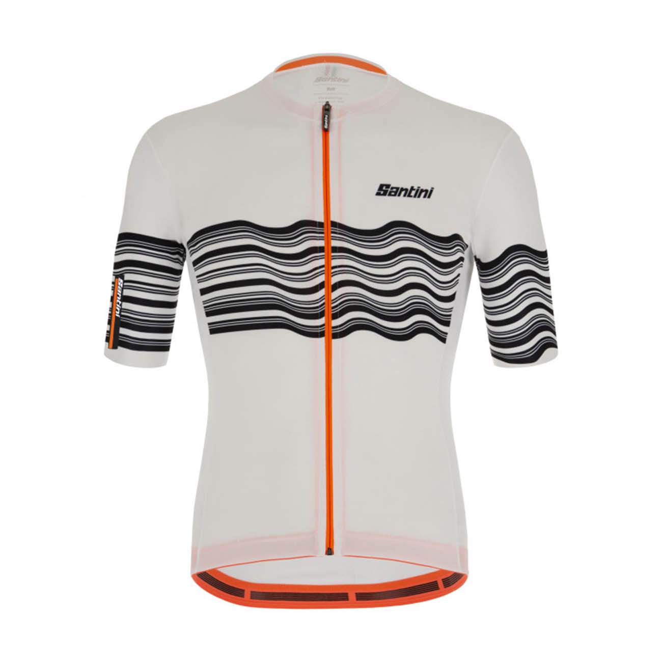 
                SANTINI Cyklistický dres s krátkym rukávom - TONO PROFILO - biela/čierna/oranžová
            