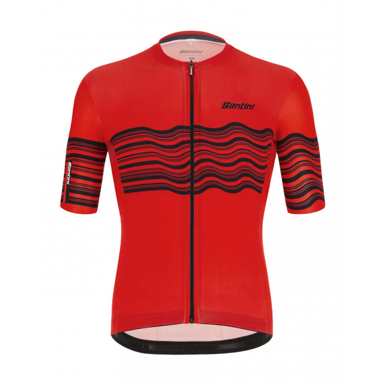 
                SANTINI Cyklistický dres s krátkym rukávom - TONO PROFILO - čierna/červená
            