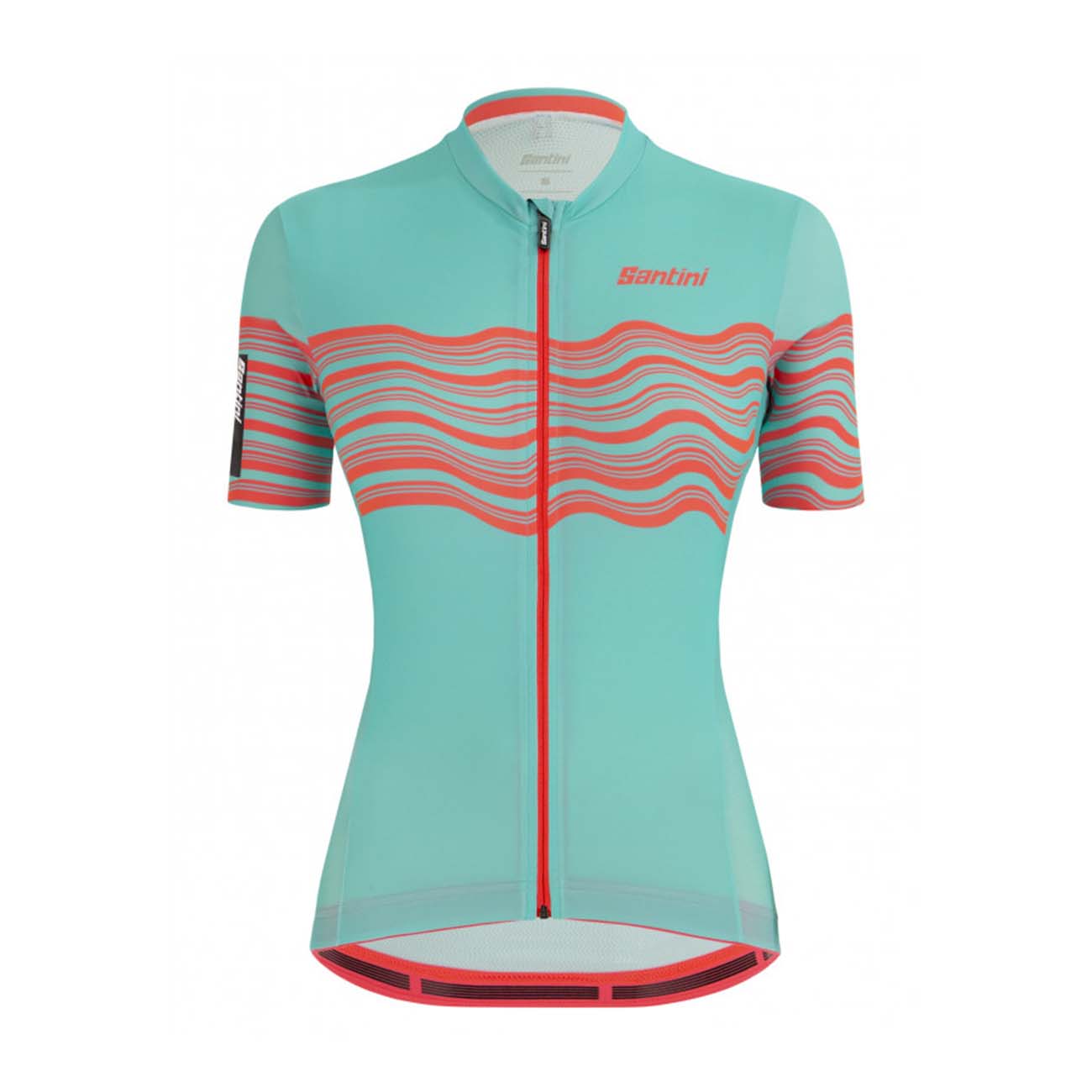 
                SANTINI Cyklistický dres s krátkym rukávom - TONO PROFILO LADY - oranžová/modrá XL
            