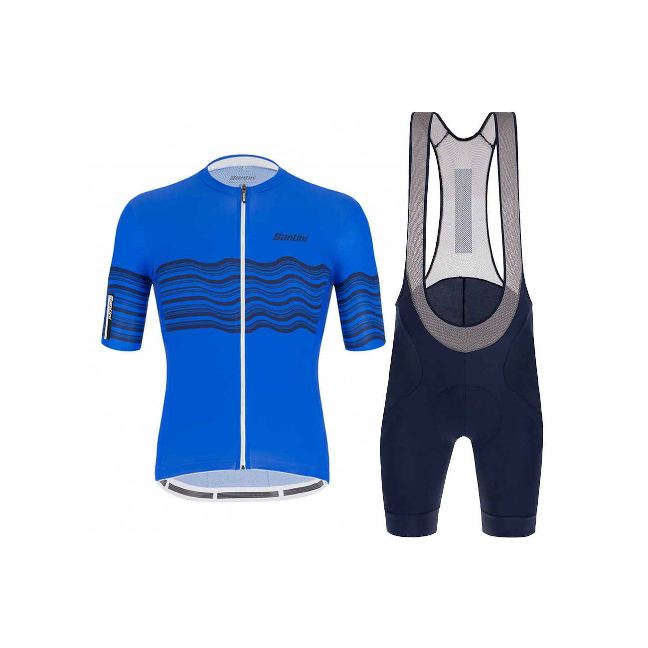 
                SANTINI Cyklistický krátky dres a krátke nohavice - TONO PROFILO - modrá
            