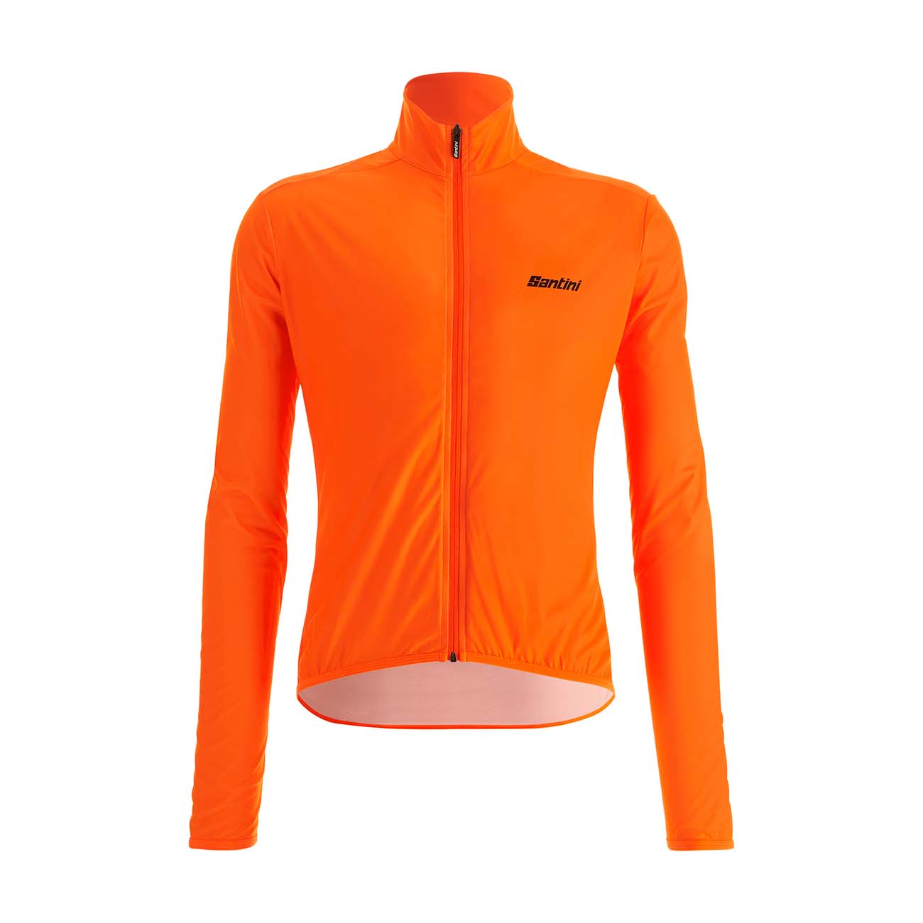 E-shop SANTINI Cyklistická vetruodolná bunda - NEBULA WINDPROOF - oranžová