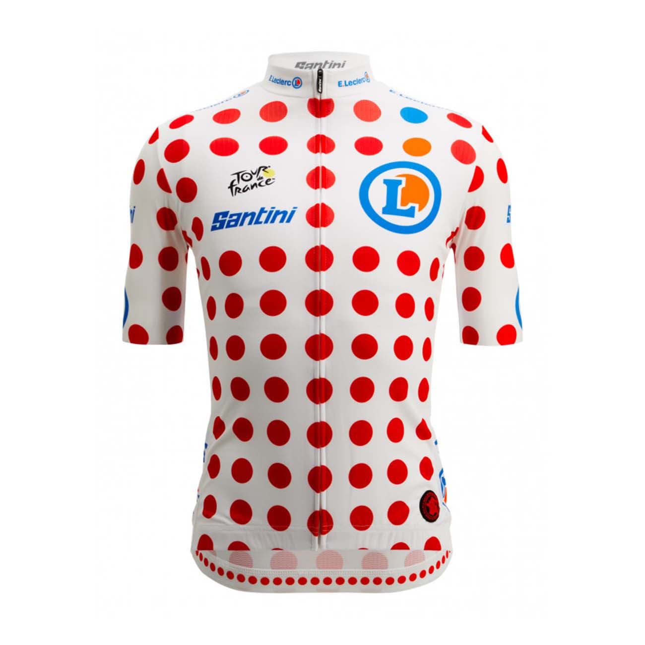 
                SANTINI Cyklistický dres s krátkym rukávom - TOUR DE FRANCE 2023 - červená/biela
            