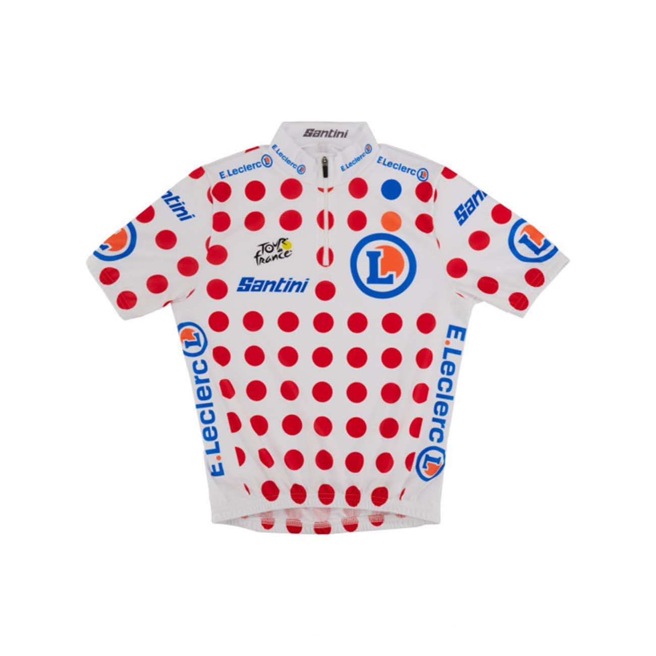 SANTINI Cyklistický dres s krátkym rukávom - TOUR DE FRANCE - biela/červená