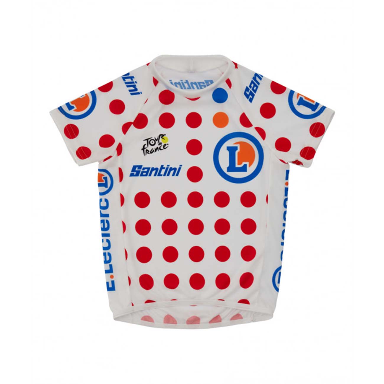 SANTINI Cyklistický dres s krátkym rukávom - TOUR DE FRANCE 2024 - červená/biela