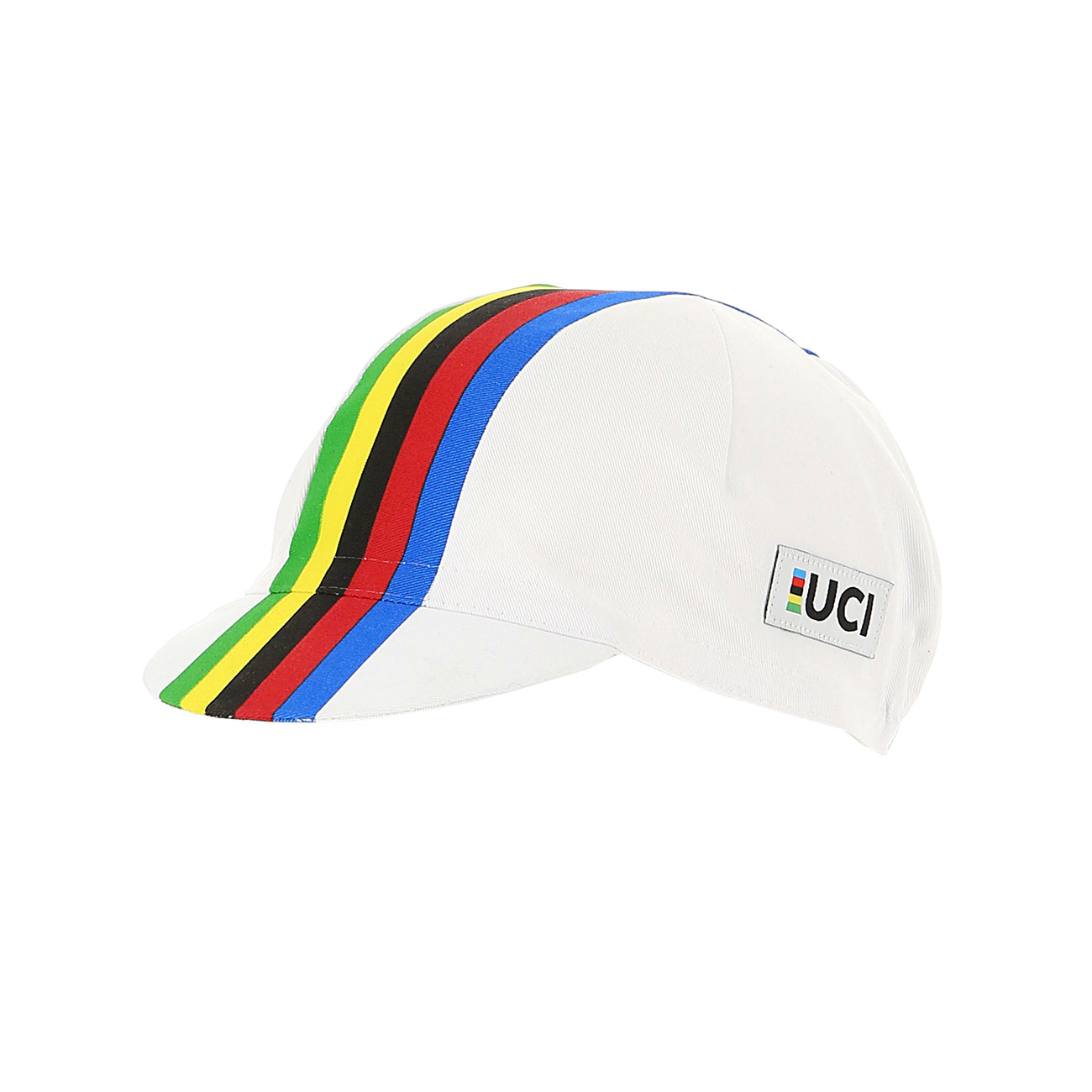 
                SANTINI Cyklistická čiapka - UCI RAINBOW - dúhová/biela
            