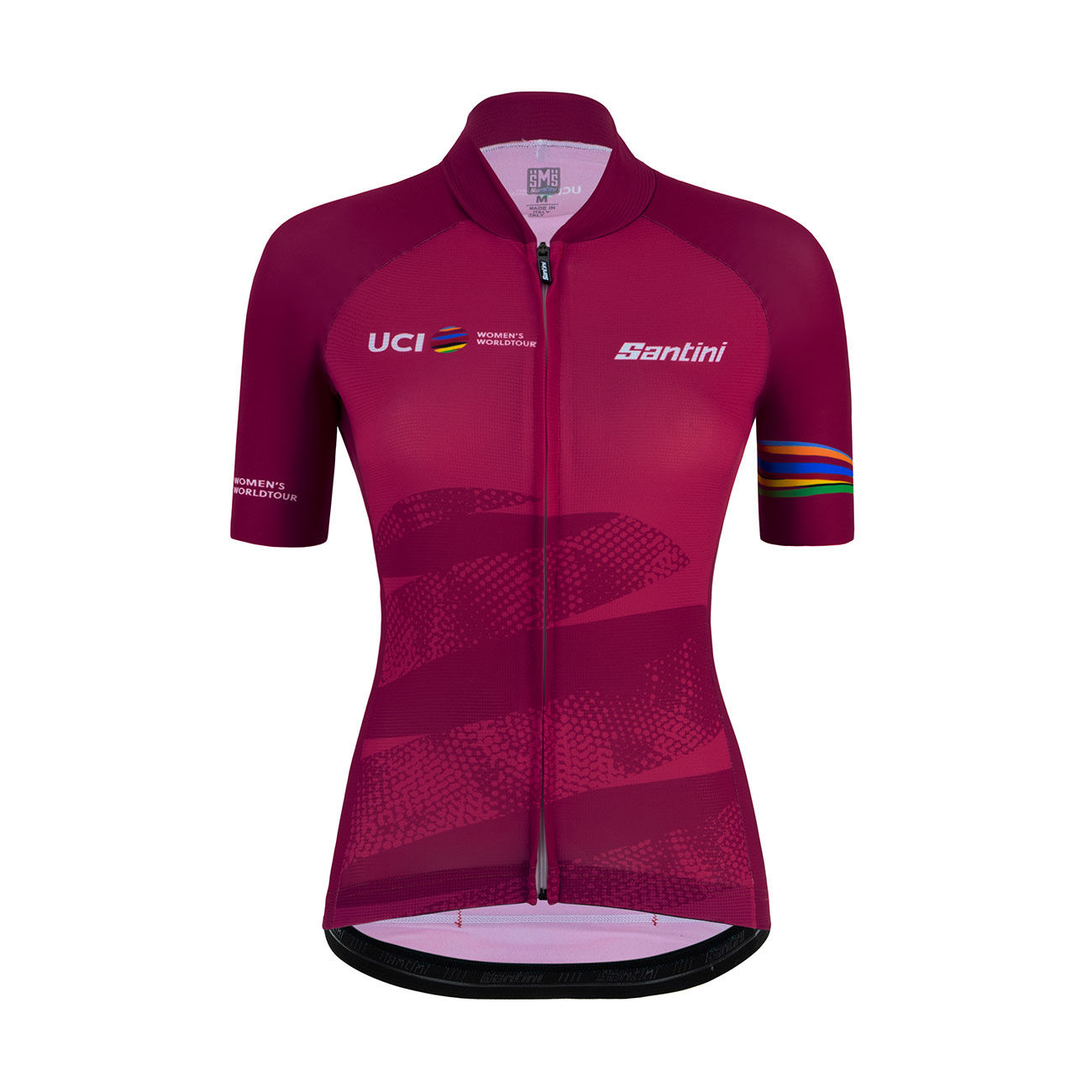 
                SANTINI Cyklistický dres s krátkym rukávom - UCI WORLD ECO LADY - cyklamenová/bordová S
            