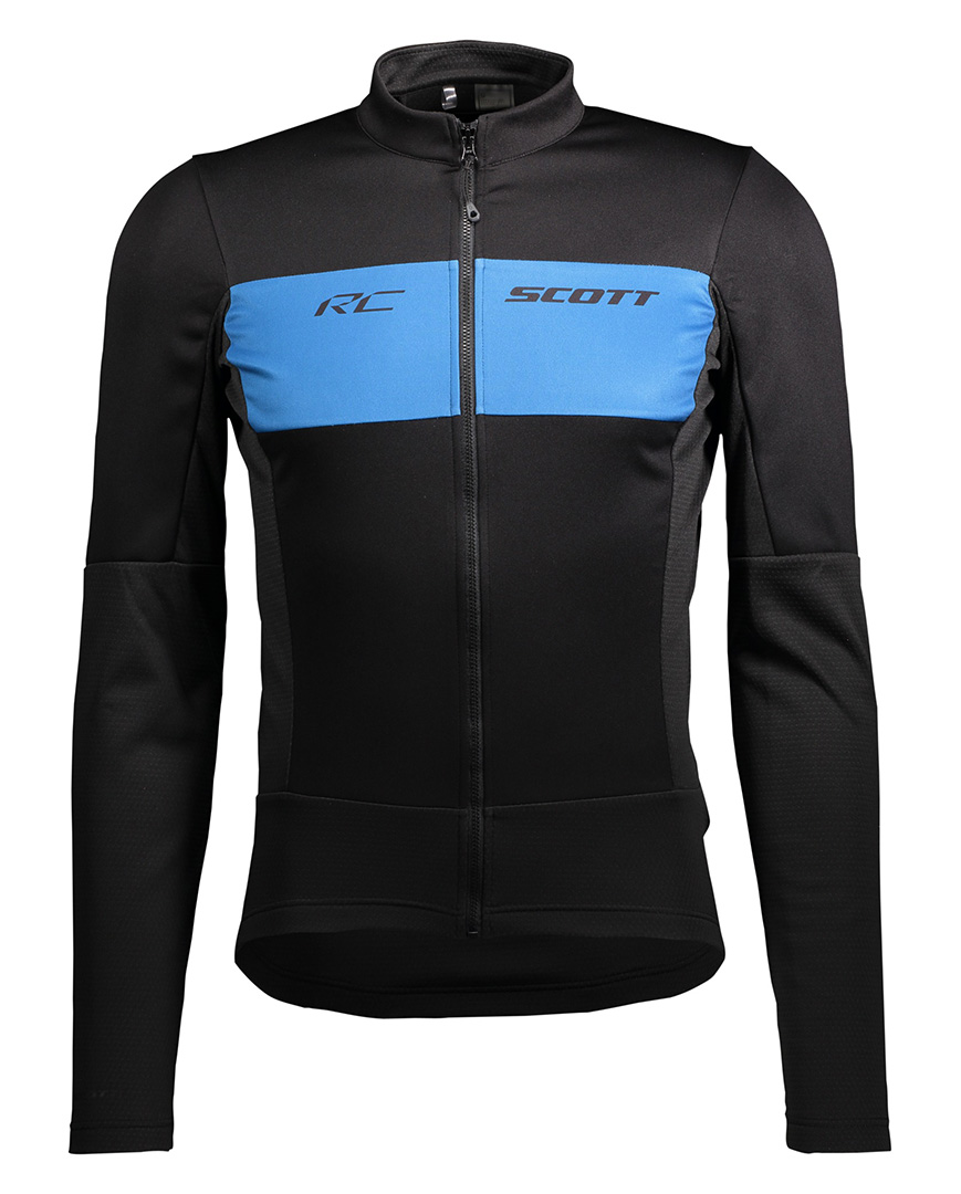 
                SCOTT Cyklistická zateplená bunda - RC WARM HYBRID WB - modrá/čierna S
            