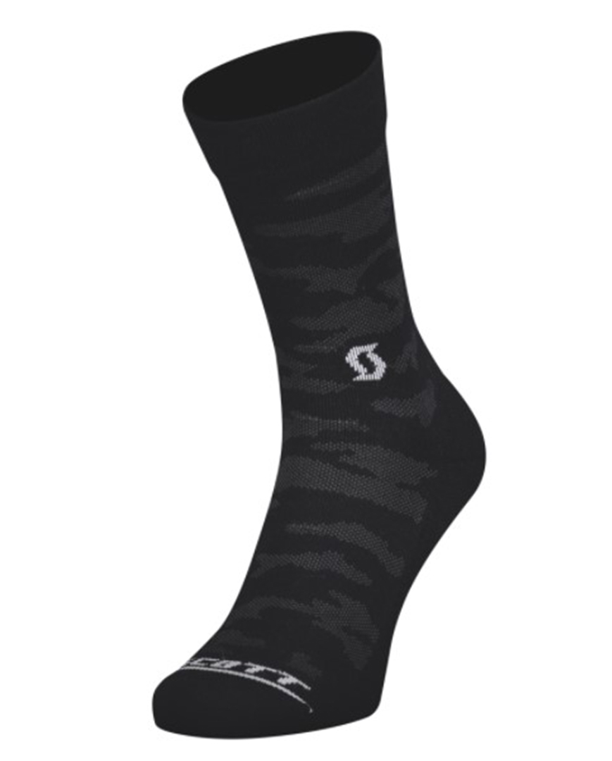 
                SCOTT Cyklistické ponožky klasické - AS TRAIL CAMO CREW  - čierna 45-47
            