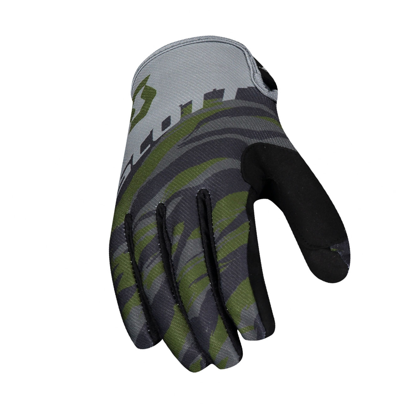 
                SCOTT Cyklistické rukavice dlhoprsté - 350 DIRT - šedá/zelená M
            