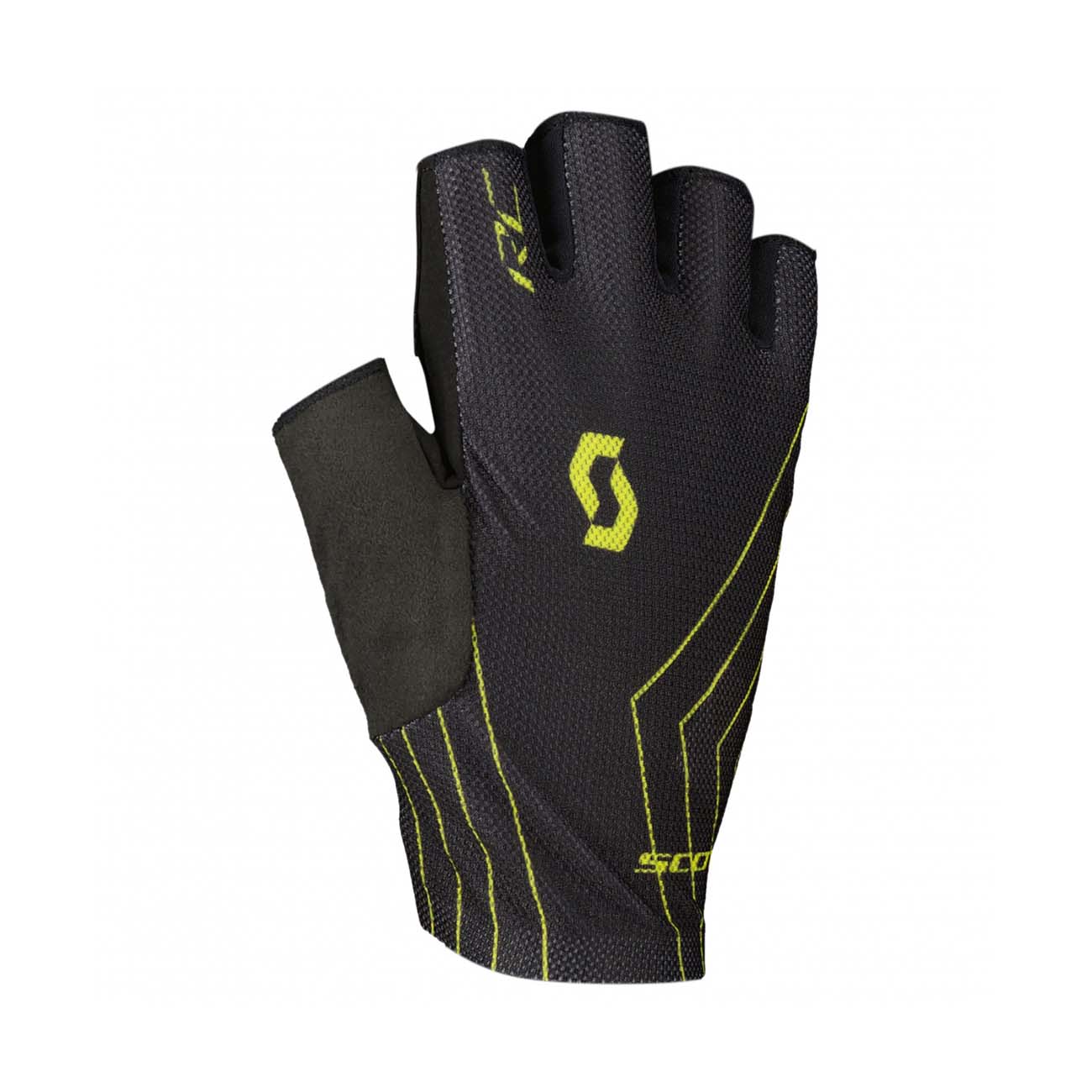 
                SCOTT Cyklistické rukavice krátkoprsté - RC TEAM LF 2022 - čierna/žltá L
            