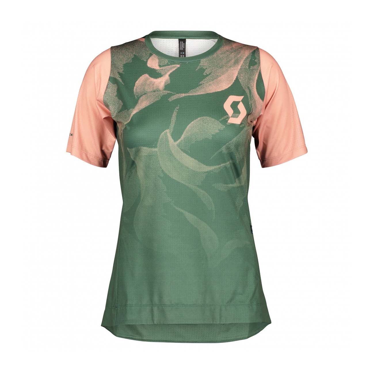 SCOTT Cyklistický dres s krátkym rukávom - TRAIL VERTIC LADY - zelená/ružová