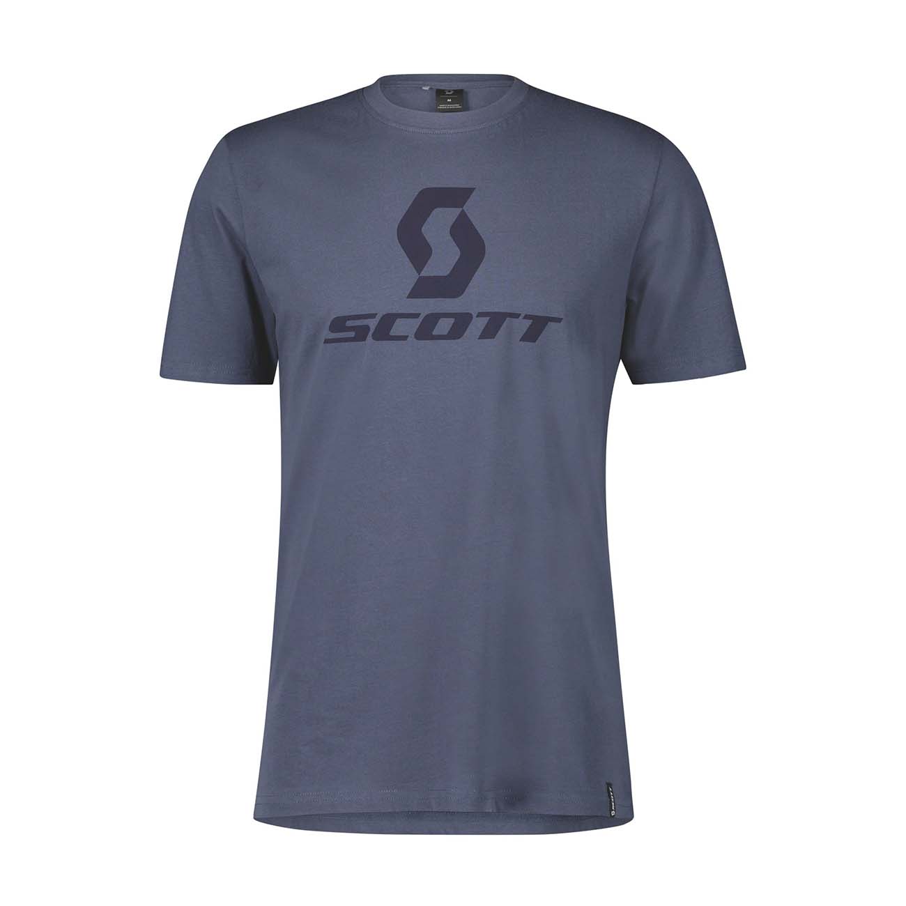 SCOTT Cyklistické tričko s krátkym rukávom - ICON - modrá S