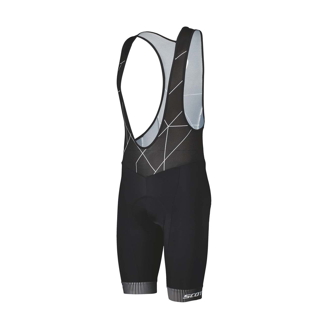 
                SCOTT Cyklistické nohavice krátke s trakmi - RC TEAM ++ - čierna/biela
            