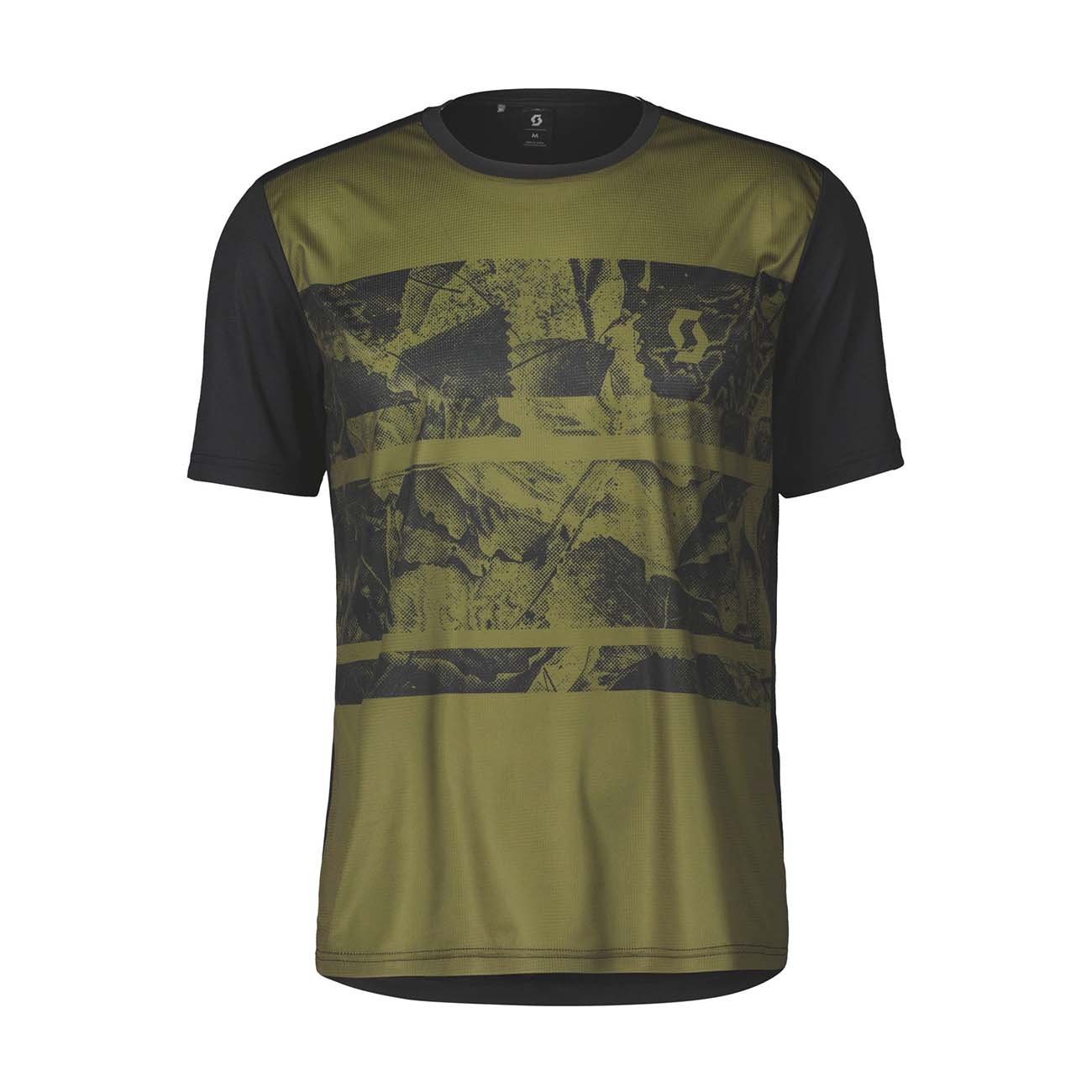 SCOTT Cyklistický dres s krátkym rukávom - TRAIL FLOW SS - zelená S