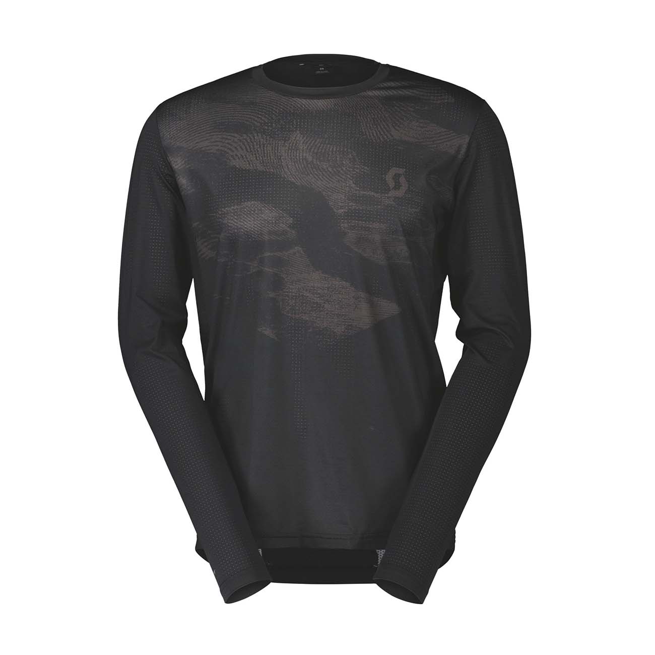 SCOTT Cyklistický dres s dlhým rukávom letný - TRAIL FLOW LS - šedá/čierna M