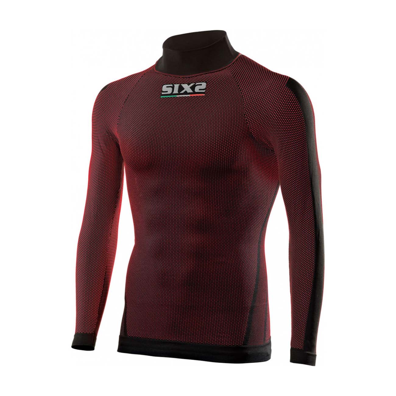 
                SIX2 Cyklistické tričko s dlhým rukávom - TS2 II - červená/bordová XS-S
            