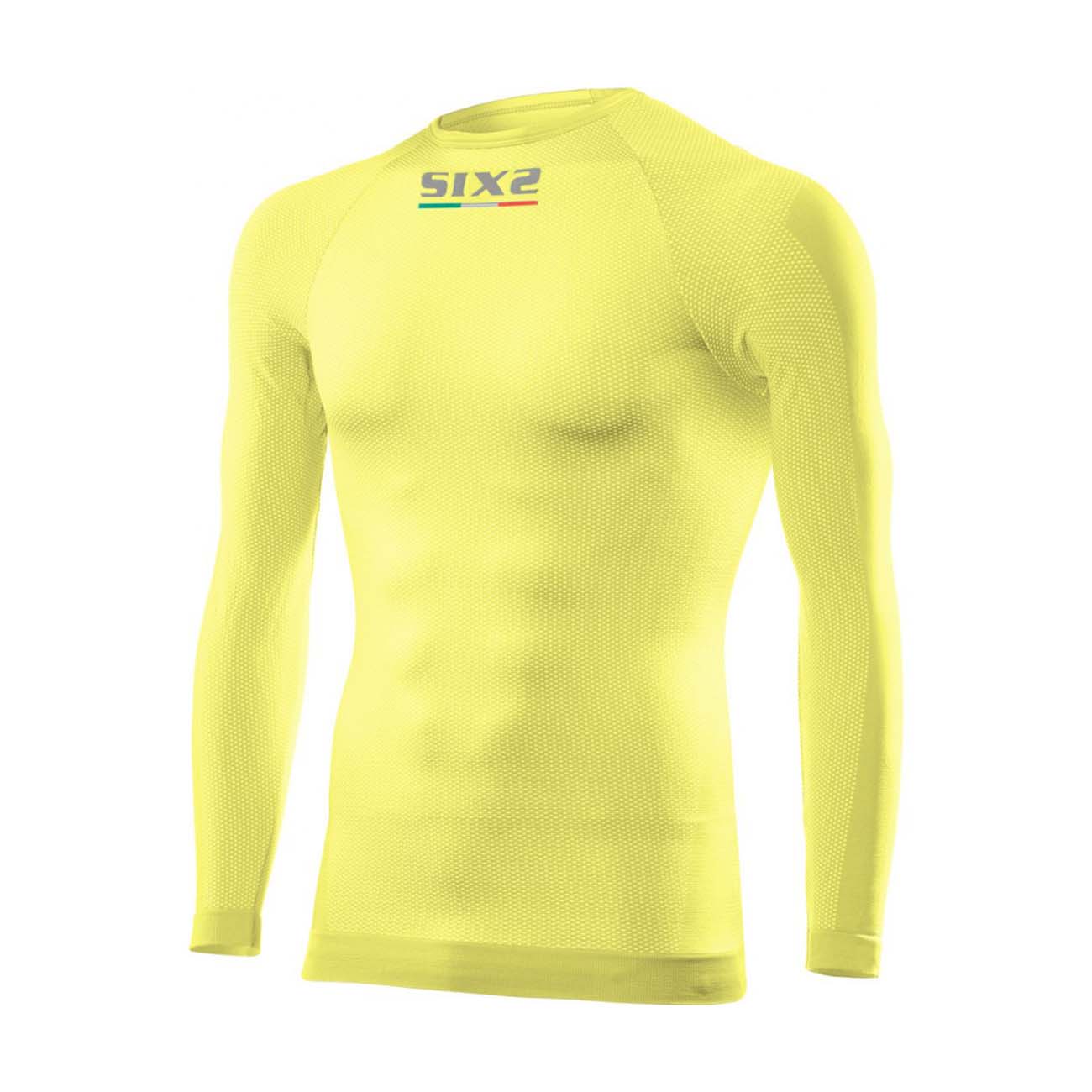 
                SIX2 Cyklistické tričko s dlhým rukávom - TS2 II - žltá XL-2XL
            