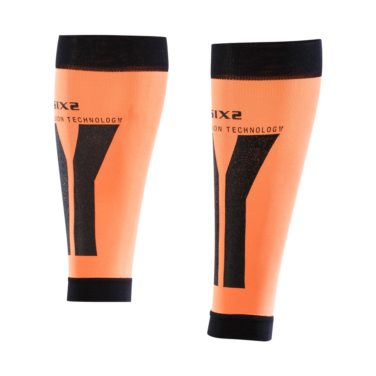 
                SIX2 Cyklistické návleky po kolená - CALF - oranžová/čierna S
            