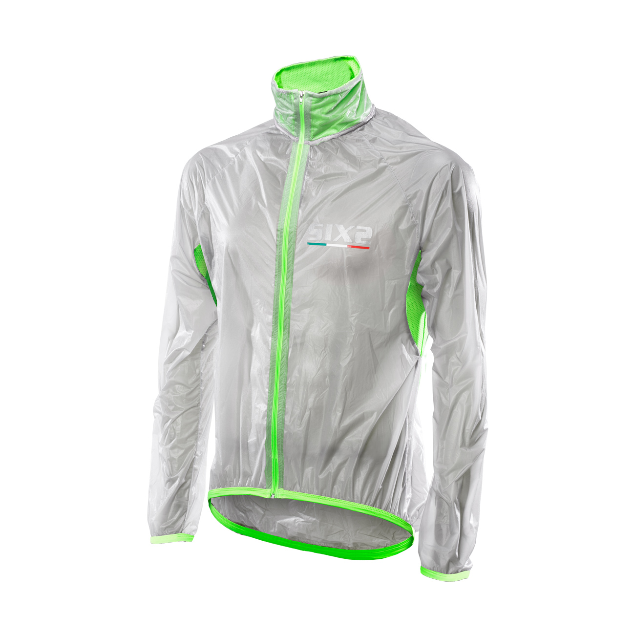 
                SIX2 Cyklistická vetruodolná bunda - GHOST - žltá/zelená/transparentná L
            