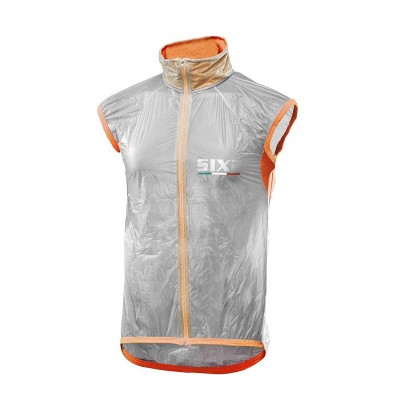 
                SIX2 Cyklistická vesta - GHOST - oranžová/transparentná XL
            