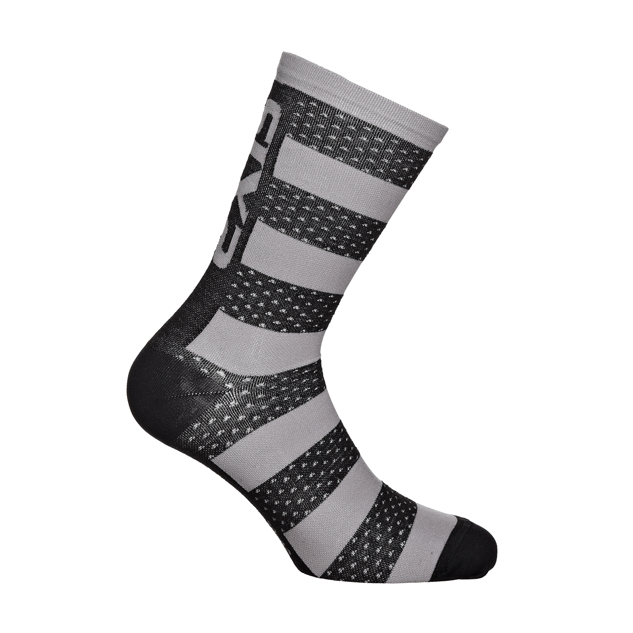 SIX2 Cyklistické ponožky klasické - LUXURY MERINO - čierna/šedá