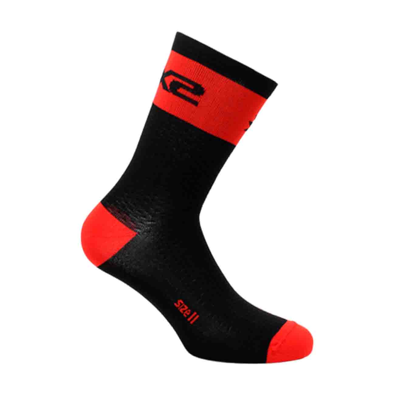 
                SIX2 Cyklistické ponožky klasické - SHORT LOGO - čierna/červená 44-47
            