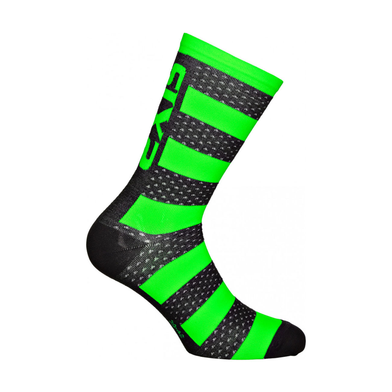 
                SIX2 Cyklistické ponožky klasické - LUXURY MERINO - čierna/zelená 35-38
            