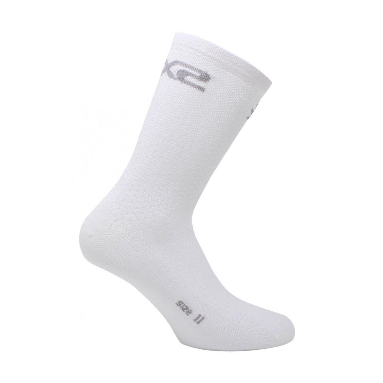 
                SIX2 Cyklistické ponožky klasické - SHORT LOGO - biela/šedá
            