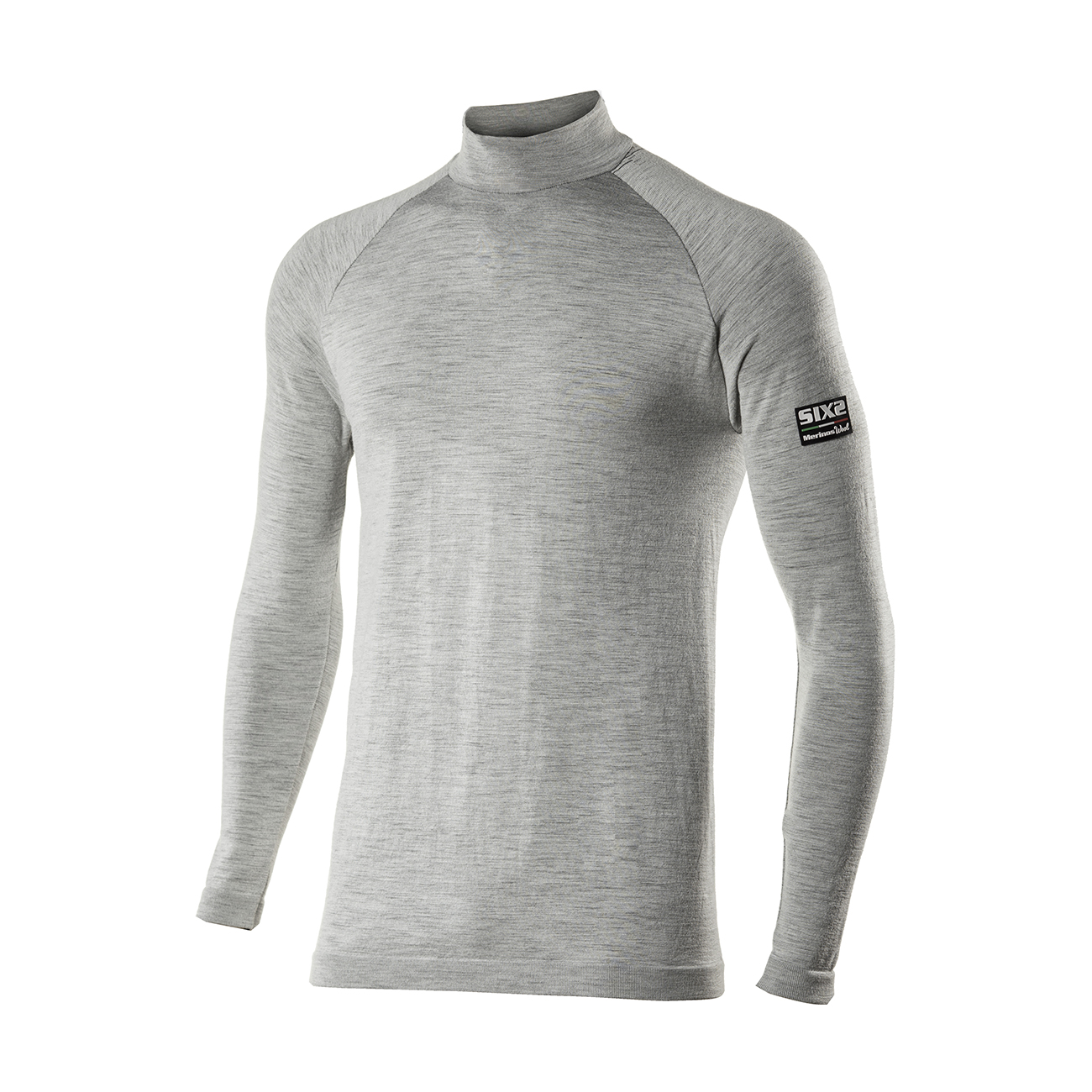 SIX2 Cyklistické tričko s dlhým rukávom - TS3 MERINOS - šedá 2XL-3XL