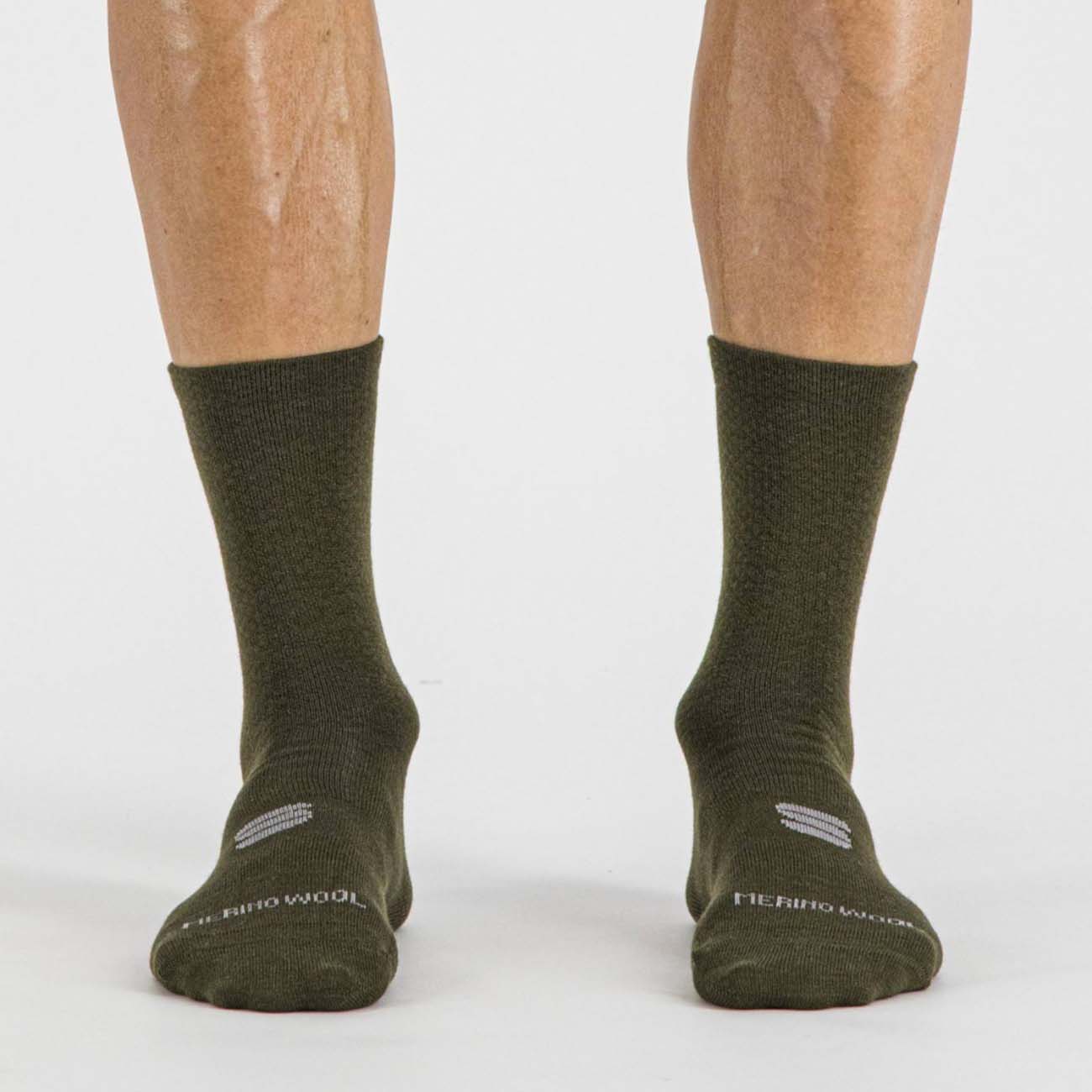 
                SPORTFUL Cyklistické ponožky klasické - MERINO WOOL 18 - zelená
            