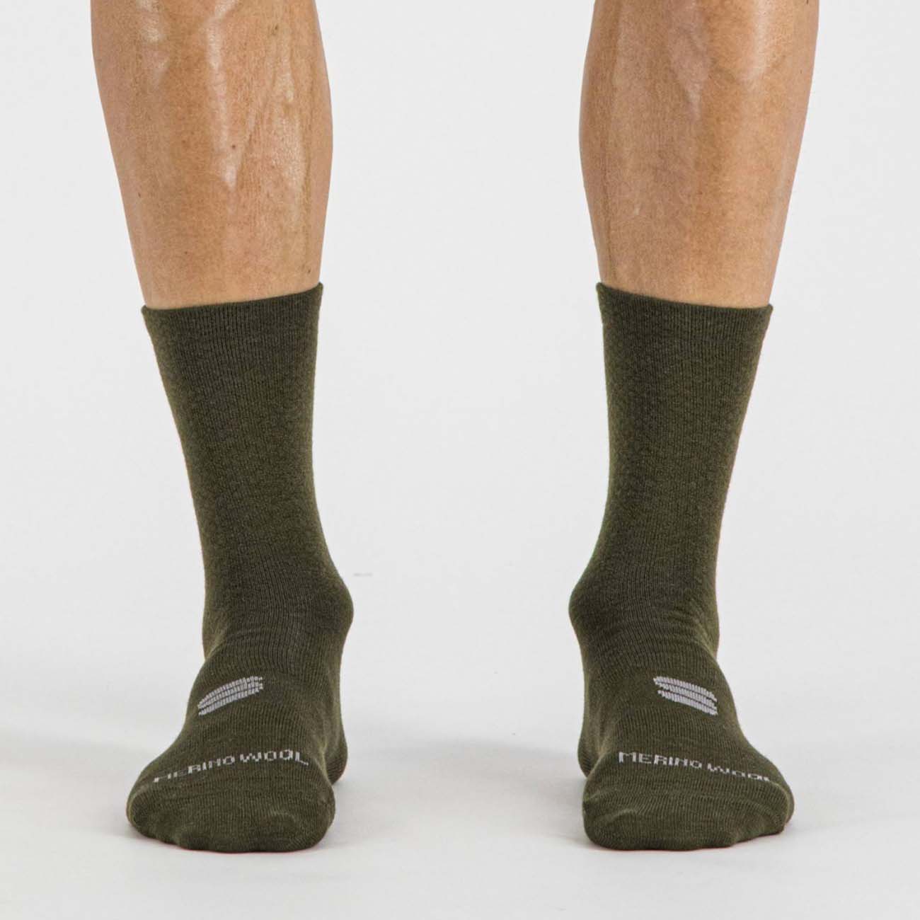 SPORTFUL Cyklistické ponožky klasické - MERINO WOOL 18 - zelená